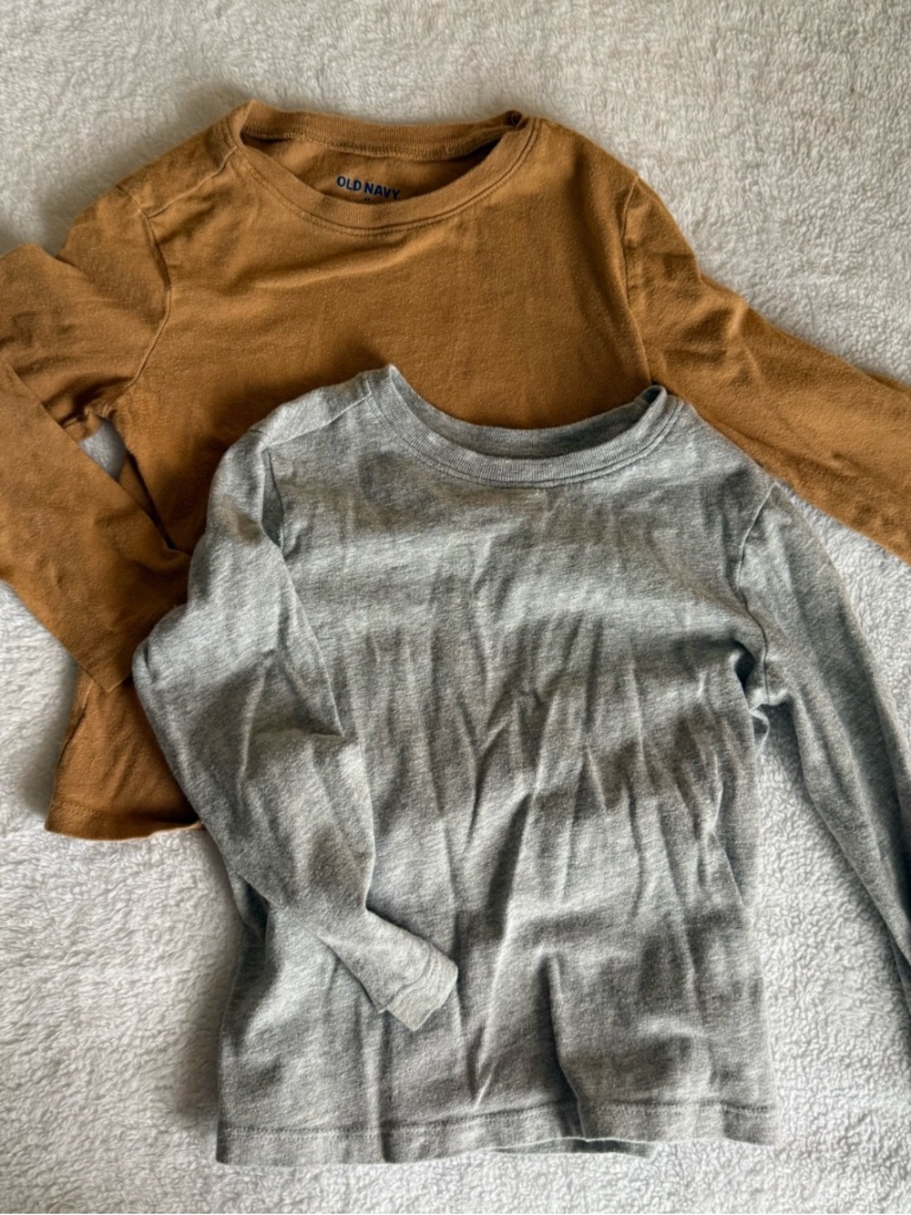 Old Navy Kids Long-Sleeve Tees in Brown and Gray